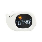 Cat Alarm Clock Cute Touch Night Light 9 Colors & 6 White Noise Sounds Ok to Wake with Child Lock Sleep Training & Time Learning