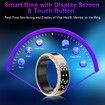 Smart Ring with Display Screen & Touch Button,Bluetooth Connection for Women Men,Fitness Tracker Sleep Monitoring Waterproof(Gold-9#)