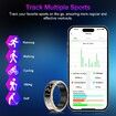 Smart Ring with Display Screen & Touch Button,Bluetooth Connection for Women Men,Fitness Tracker Sleep Monitoring Waterproof(Gold-9#)