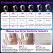 Smart Ring with Display Screen & Touch Button,Bluetooth Connection for Women Men,Fitness Tracker Sleep Monitoring Waterproof(Gold-9#)
