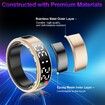 Smart Ring with Display Screen & Touch Button,Bluetooth Connection for Women Men,Fitness Tracker Sleep Monitoring Waterproof(Gold-9#)