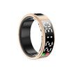 Smart Ring with Display Screen & Touch Button,Bluetooth Connection for Women Men,Fitness Tracker Sleep Monitoring Waterproof(Gold-9#)