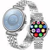 Smart Watch for Women 1.27" Color Screen Waterproof Fitness Activity Tracker with Sleep Monitor Sports Music Remote photography for Android and iOS(Silver)