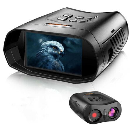 Night Vision Goggles 4K Binoculars Equipped with 50mm Objective Lens 850nm IR 3'' HD Screen Rechargeable Battery for Wildlife Watching and Camping