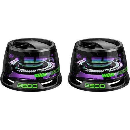 Magnetic Bluetooth Speaker,Multifunctional Portable Speaker with Multi RGB Light,3D Surround Sound Effect,Phone Stand for iPhone,Android,TWS Pairing 2Pack