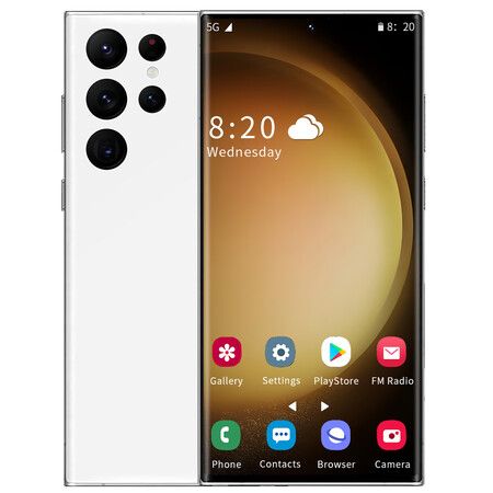4G Smartphone 7.3inch 8GB+256GB Dual SIM Android 13.0 Unlocked Mobile Phones Color White