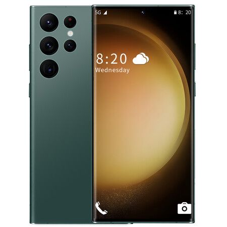 4G Smartphone 7.3inch 8GB+256GB Dual SIM Android 13.0 Unlocked Mobile Phones Color Green