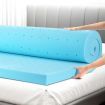 Giselle Bedding Memory Foam Mattress Topper Ventilated Cool Gel 8cm Queen