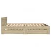 Bed Frame with Headboard without Mattress Sonoma Oak 135x190 cm