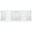 Bookcase with Doors White 204x37x75 cm Engineered Wood
