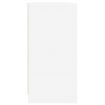 Bookcase with Doors White 204x37x75 cm Engineered Wood