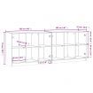 Bookcase with Doors White 204x37x75 cm Engineered Wood