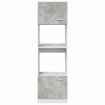 Microwave Cabinet Concrete Grey 60x57x207 cm Engineered Wood