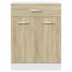 Drawer Bottom Cabinet Sonoma Oak 60x46x81.5 cm Engineered Wood