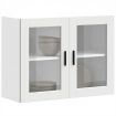 Kitchen Wall Cabinet with Glass Door "Porto" White