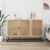 Sideboard White 105x30x65 cm Engineered Wood