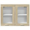 Hanging Glass Cabinet Sonoma Oak 80x31x60 cm Engineered Wood