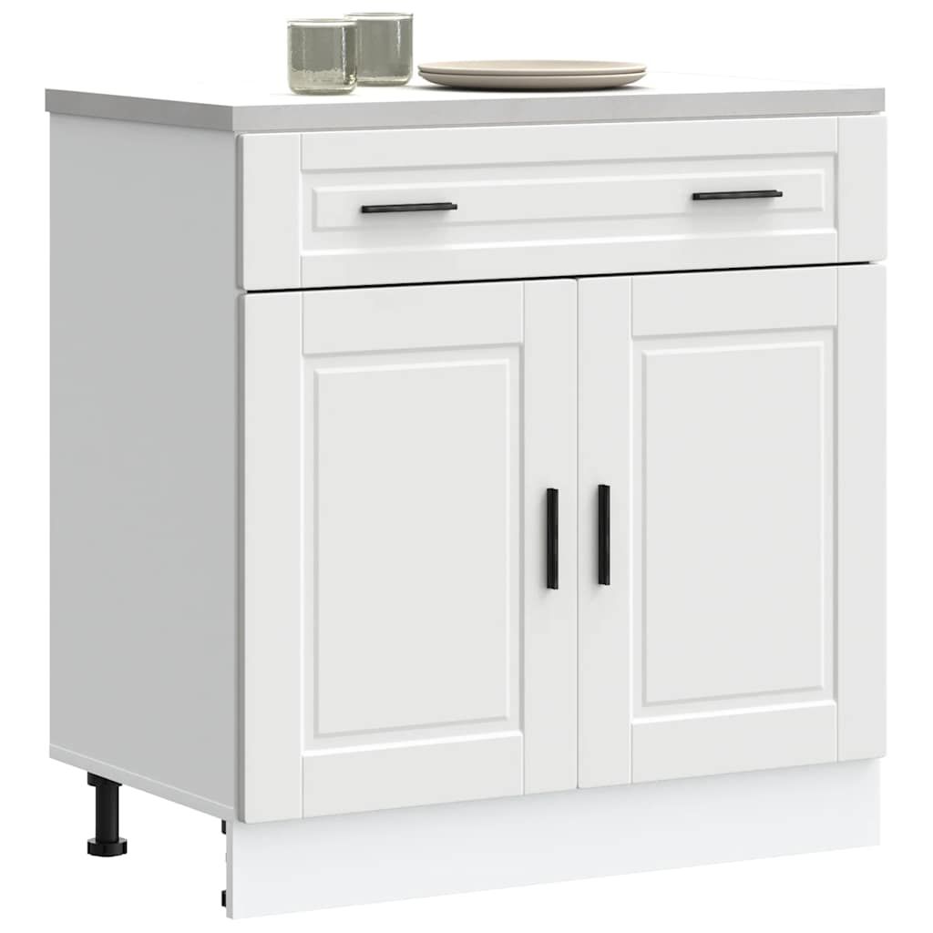 Kitchen Base Cabinet Porto White Engineered Wood
