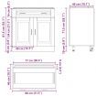 Kitchen Base Cabinet Porto White Engineered Wood