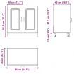 Sink Base Cabinet Kalmar White 80x46x81.5 cm Engineered Wood