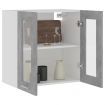 Hanging Glass Cabinet Concrete Grey 60x31x60 cm Engineered Wood