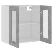 Hanging Glass Cabinet Concrete Grey 60x31x60 cm Engineered Wood