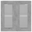 Hanging Glass Cabinet Concrete Grey 60x31x60 cm Engineered Wood