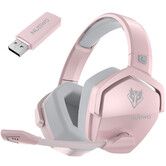 G06 Dual Wireless Gaming Headset with Microphone for PS5, PS4, PC, Low Latency Audio, 40-Hour of Playtime, 50mm Drivers (Pink)