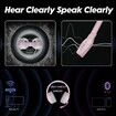 G06 Dual Wireless Gaming Headset with Microphone for PS5, PS4, PC, Low Latency Audio, 40-Hour of Playtime, 50mm Drivers (Pink)