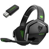 G06 Dual Wireless Gaming Headset with Microphone for PS5, PS4, PC, Low Latency Audio, 40-Hour of Playtime, 50mm Drivers (Black-Green)