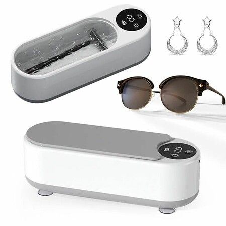 Ultrasonic Jewelry Cleaner Makeup Brushes Glasses Shaver Cleaner High Frequency Vibration Cleaner,300ml Large Capacity
