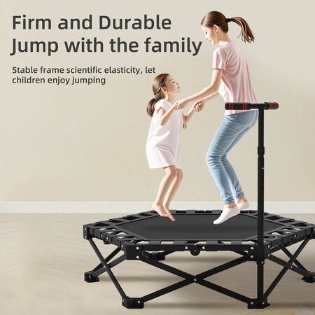 Foldable Mini Trampoline , 150KG Max Weight Capacity, Fitness Exercise Rebounder for Adults & Kids, Indoor/Outdoor Trampoline for Home Gym/Garden