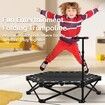 Foldable Mini Trampoline , 150KG Max Weight Capacity, Fitness Exercise Rebounder for Adults & Kids, Indoor/Outdoor Trampoline for Home Gym/Garden