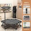 Foldable Mini Trampoline , 150KG Max Weight Capacity, Fitness Exercise Rebounder for Adults & Kids, Indoor/Outdoor Trampoline for Home Gym/Garden