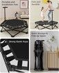 Foldable Mini Trampoline , 150KG Max Weight Capacity, Fitness Exercise Rebounder for Adults & Kids, Indoor/Outdoor Trampoline for Home Gym/Garden