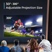 Mini 4K Portable Projector,180 Adjustable,Wi-Fi,USB Power Mode For Indoor Outdoor Movie,Game,Camping,Office Use Color Black