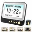 Large Display Alarms and Medicine Reminders Dementia Clock Seniors 6 Display Modes 7 Inch Digital Clock Auto Dimmable Temperature Date