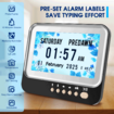 Large Display Alarms and Medicine Reminders Dementia Clock Seniors 6 Display Modes 7 Inch Digital Clock Auto Dimmable Temperature Date