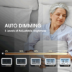 Large Display Alarms and Medicine Reminders Dementia Clock Seniors 6 Display Modes 7 Inch Digital Clock Auto Dimmable Temperature Date