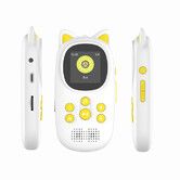 64GB Music MP3 Player for Kids, Cute Bunny Kids Music MP3 Player with Bluetooth, MP3 and MP4 Players with Speaker, Yellow