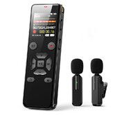 32GB Digital Voice Activated Recorder with Playback, 7000Hrs Dual Recording Mode Voice Recorder, Audio Recorder Device with Wireless Microphone