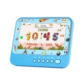 Kids Digital Alarm Clock 7inch Children's Sleep Trainer Bedrooms Bedside Alarm Clock Preset Badges Kids Boy Girl Birthday Gift