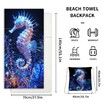 Quick Dry Pool Towels,2 in 1 Beach Towel Absorbent Camping Towels Fold in a Bag Storage Bag,Foldable,For Pool,Bathroom,Camp