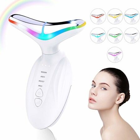 Facial and Neck Massager, 7 in 1 Face Sculpting Tool, Multifunctional Face Lift Device for Lifting, Double Chin and Skin Care