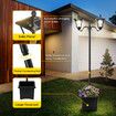 186cm Solar Led Light Post Planter Outdoor Street Garden Security Pole Lamp Driveway Pathway Patio Yard Energy Powered Pillar Lantern Double Lights