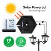 186cm Solar Led Light Post Planter Outdoor Street Garden Security Pole Lamp Driveway Pathway Patio Yard Energy Powered Pillar Lantern Double Lights