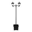 186cm Solar Led Light Post Planter Outdoor Street Garden Security Pole Lamp Driveway Pathway Patio Yard Energy Powered Pillar Lantern Double Lights
