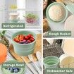 4Pcs Pizza Bread Dough Proofing Box Silicone Stackable Fermentation Container with Lid Food Storage Box Baking Accessories