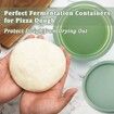 4Pcs Pizza Bread Dough Proofing Box Silicone Stackable Fermentation Container with Lid Food Storage Box Baking Accessories