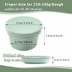 4Pcs Pizza Bread Dough Proofing Box Silicone Stackable Fermentation Container with Lid Food Storage Box Baking Accessories